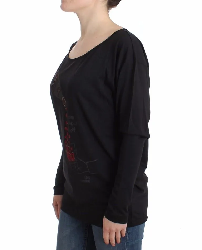 Black longsleeved cotton top