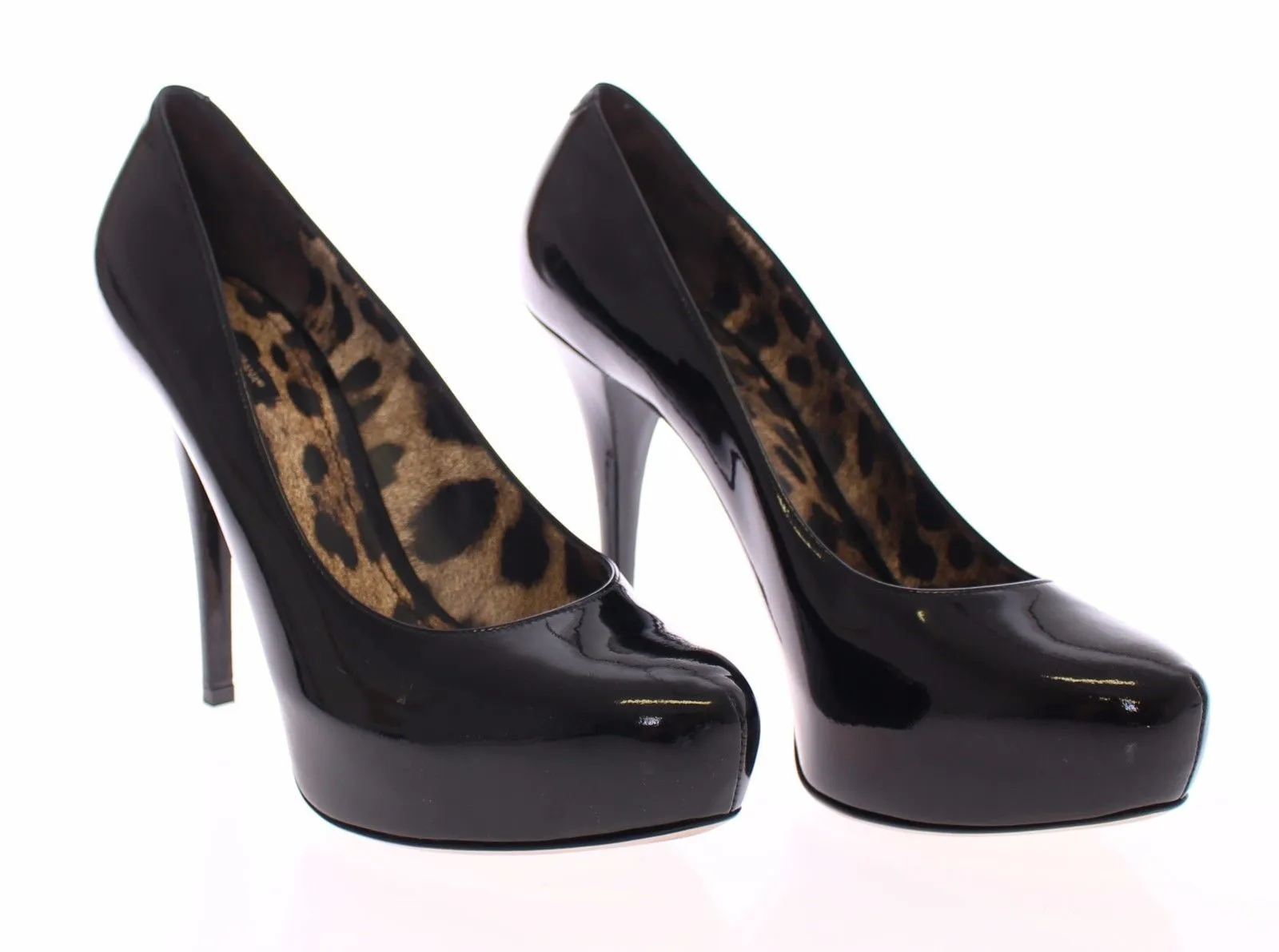 Black Patent Leather Platform Pumps Shoes