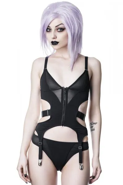 Blackout Bodysuit Set - Black -