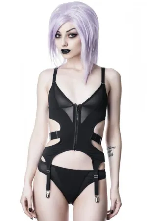 Blackout Bodysuit Set - Black -