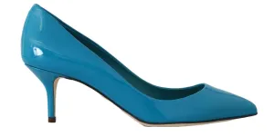 Blue Patent Leather Pumps