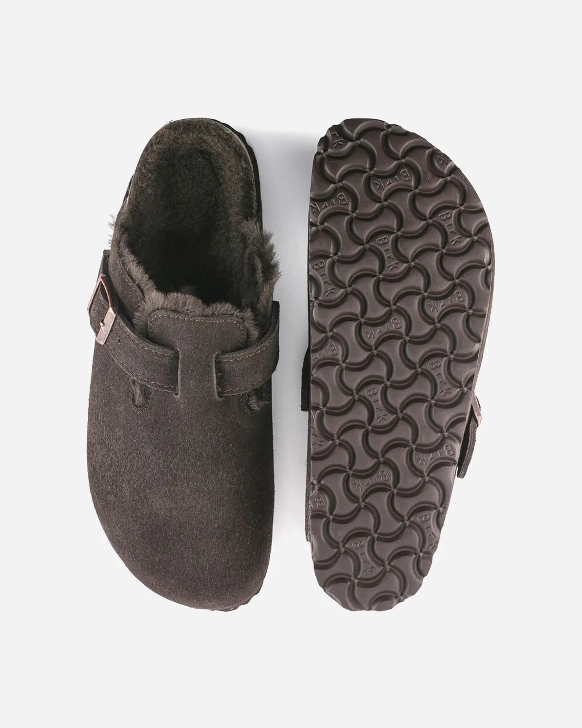 Boston Shearling Suede Leather/Fur Regular - Mocca