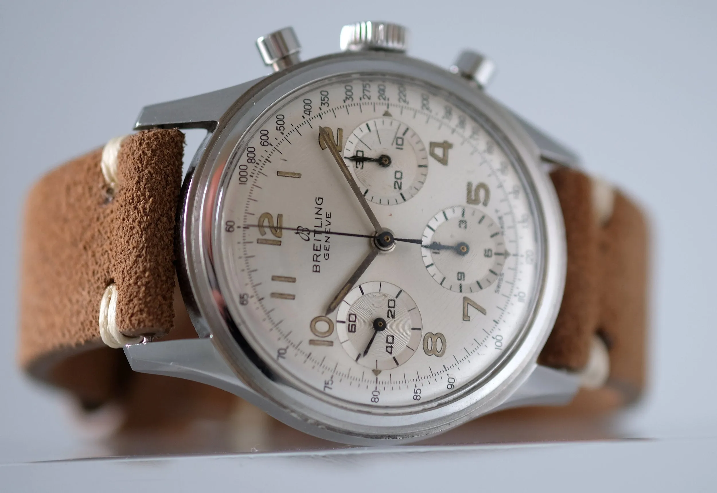 Breitling Silver Chronograph Ref. 765