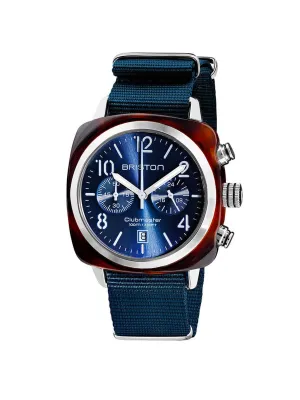 Briston Clubmaster Classic Acetate Chronograph Midnight Blue Sunray 40mm