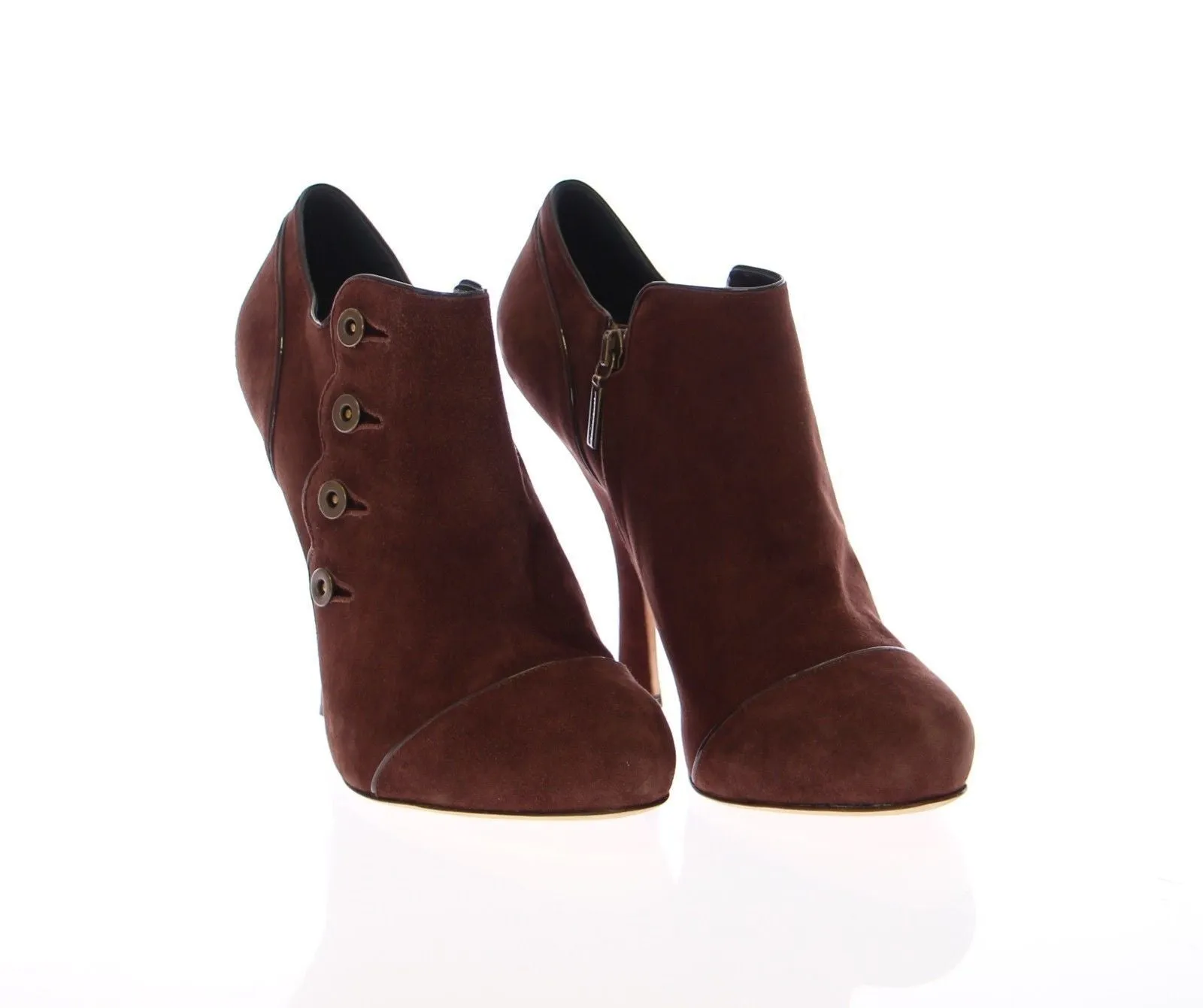 Brown Leather Suede Ankle Boots Shoes
