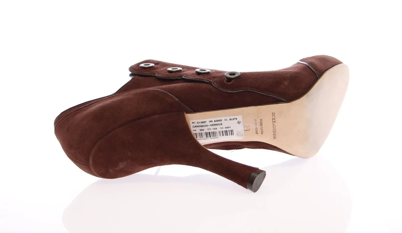 Brown Leather Suede Ankle Boots Shoes