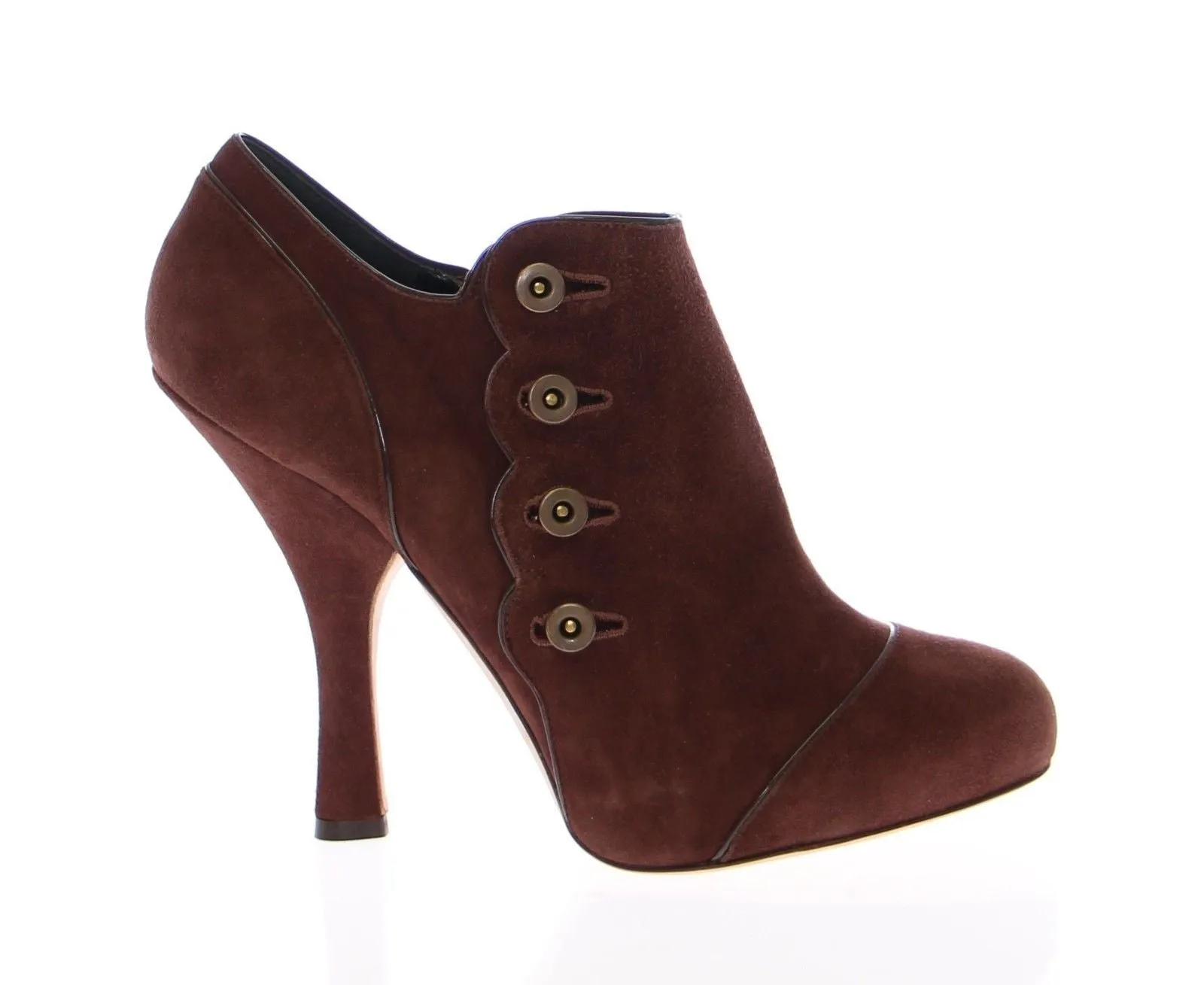 Brown Leather Suede Ankle Boots Shoes