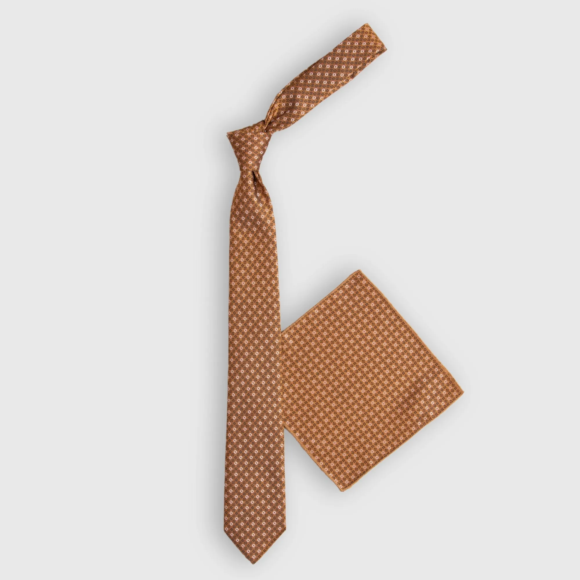 Brown Printed Tie