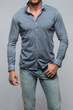 Cambria Button Up Polo in Capri
