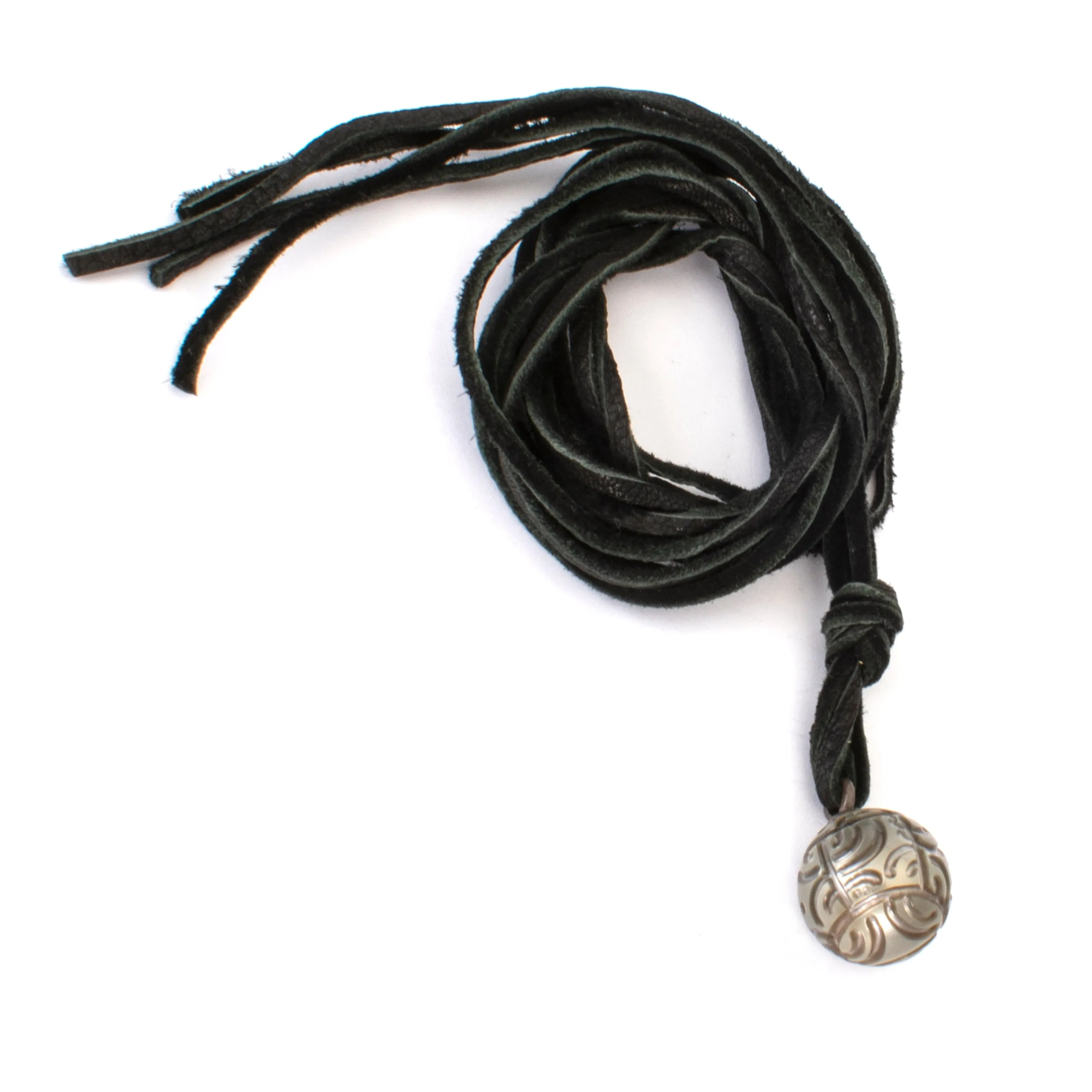 Carved Pearl Suede Wrap