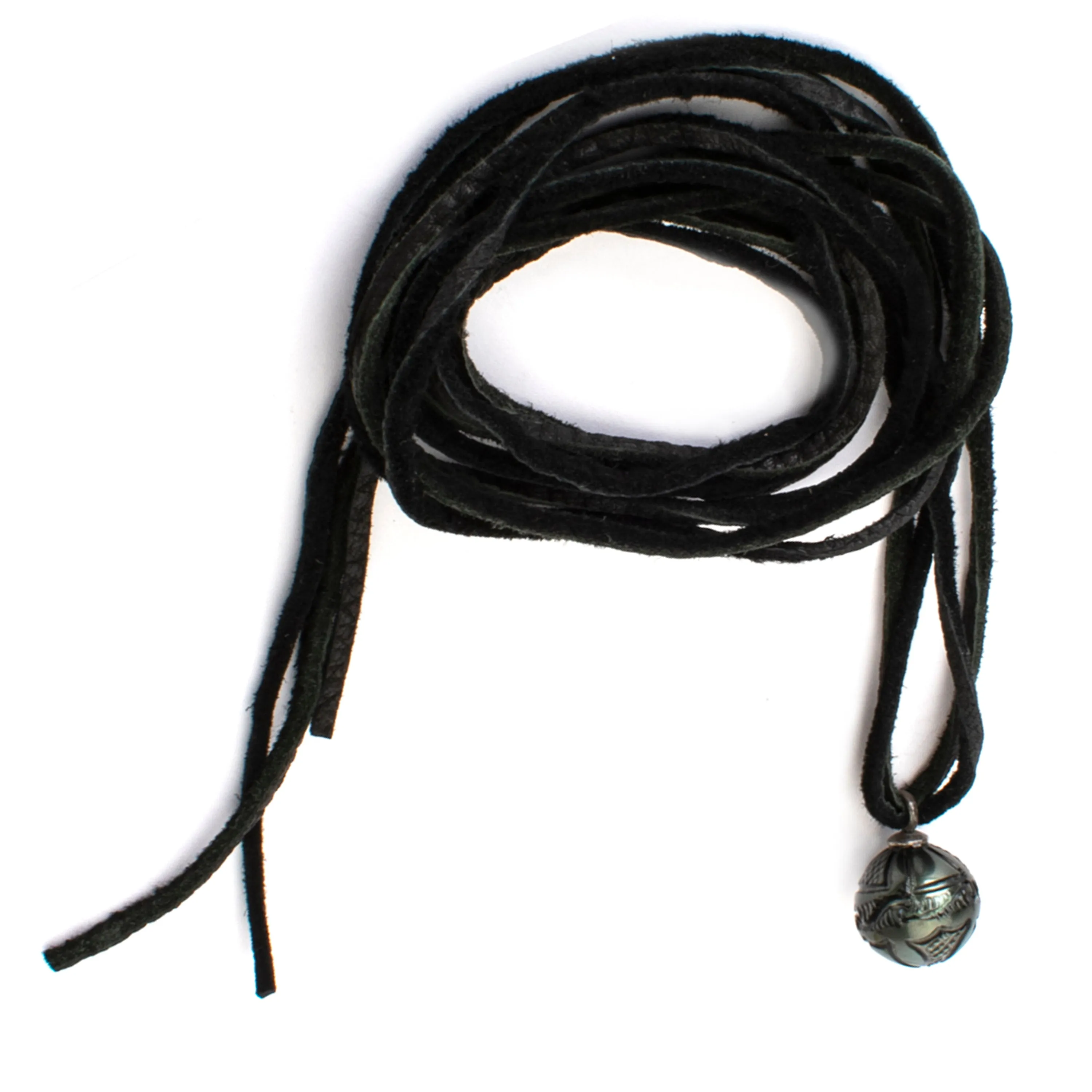 Carved Pearl Suede Wrap
