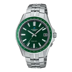 Casio Oceanus Manta 41.3mm Green Dial Titanium Men's Watch OCWS400-3A