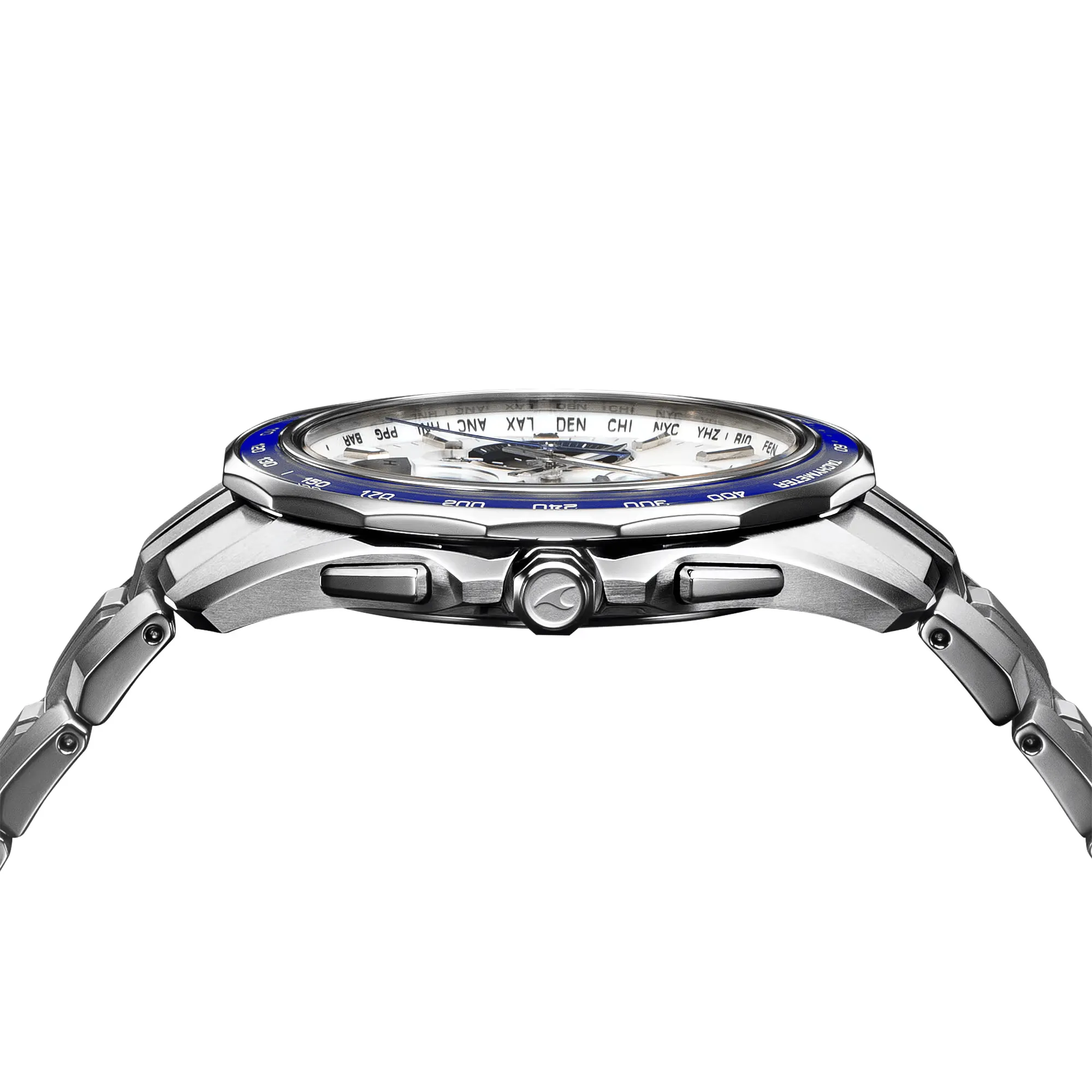 Casio Oceanus Manta White-Blue 42.8mm Titanium Men's Watch OCWS7000D-7A
