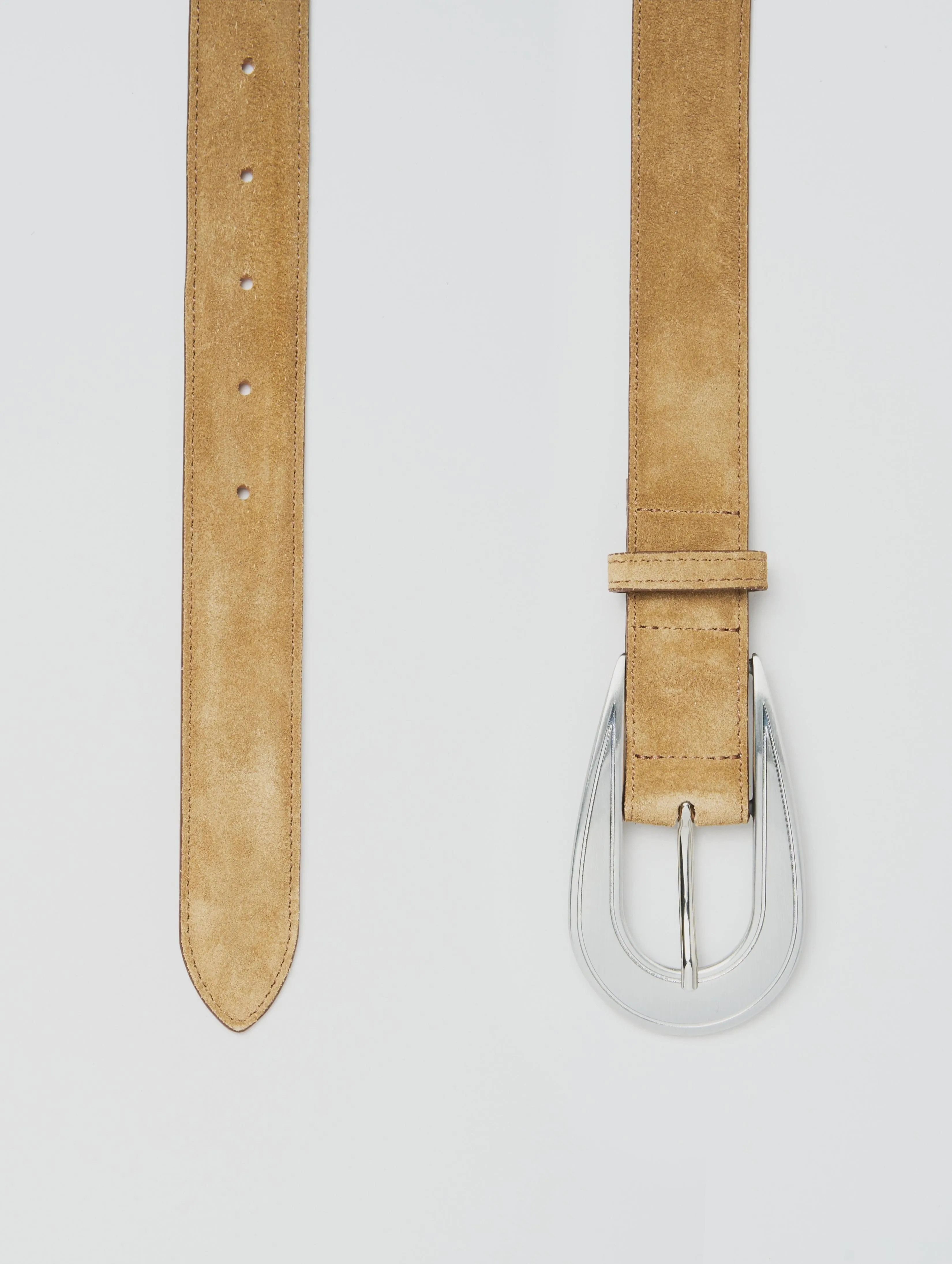 CAVALIERE MODERN WESTERN BELT IN TOBACCO SUEDE