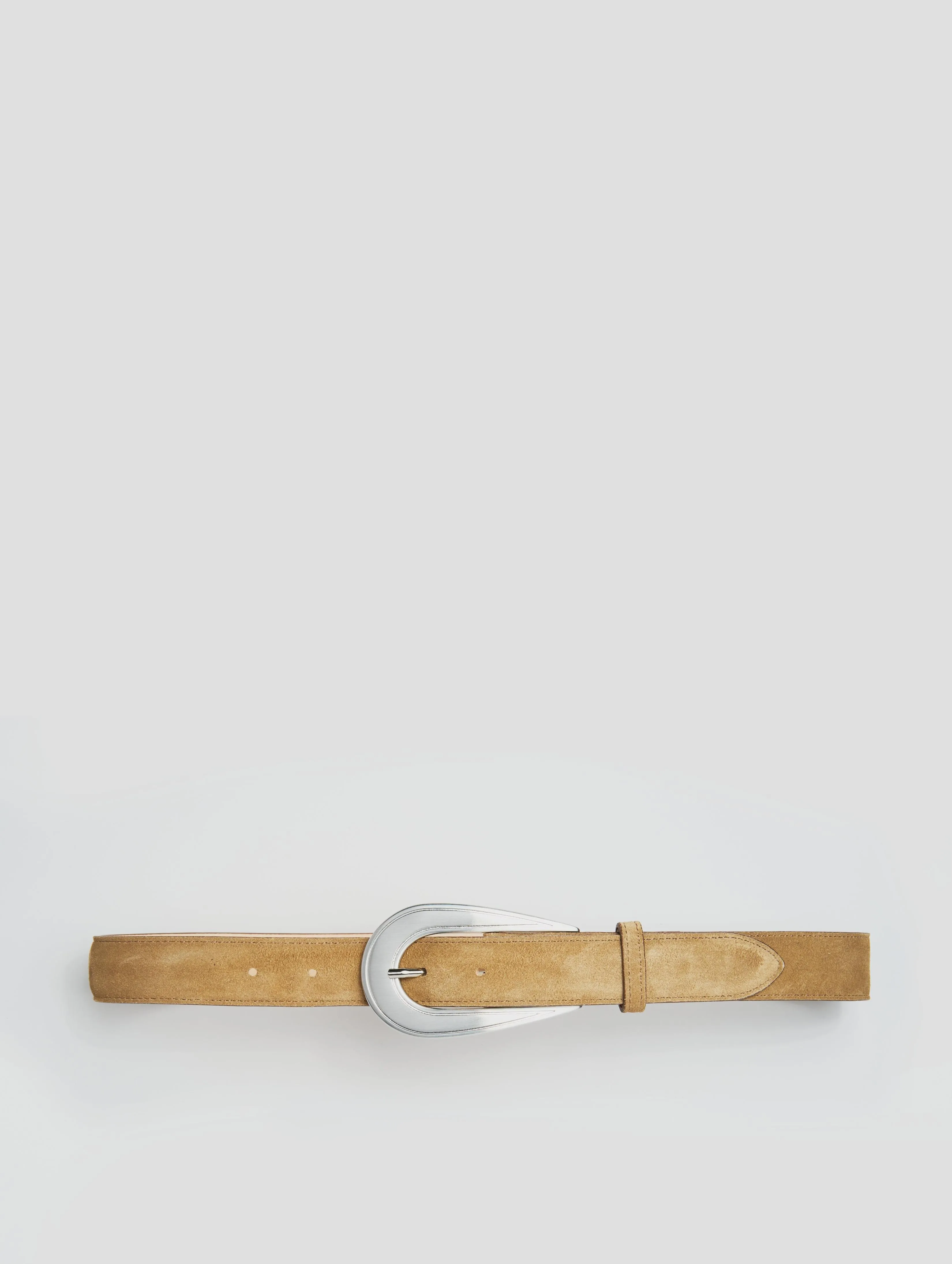 CAVALIERE MODERN WESTERN BELT IN TOBACCO SUEDE