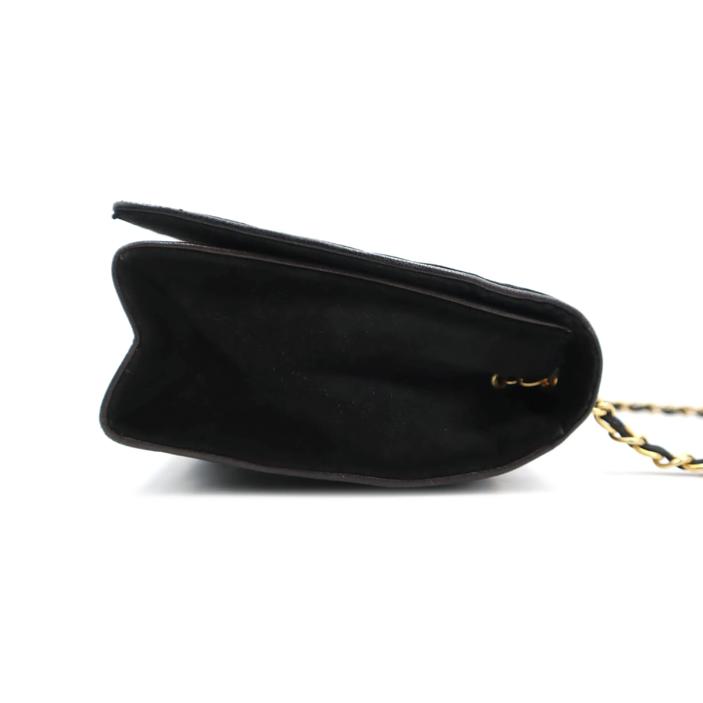 Chanel Suede Quilted Full Flap Chain Shoulder Bag 1149684