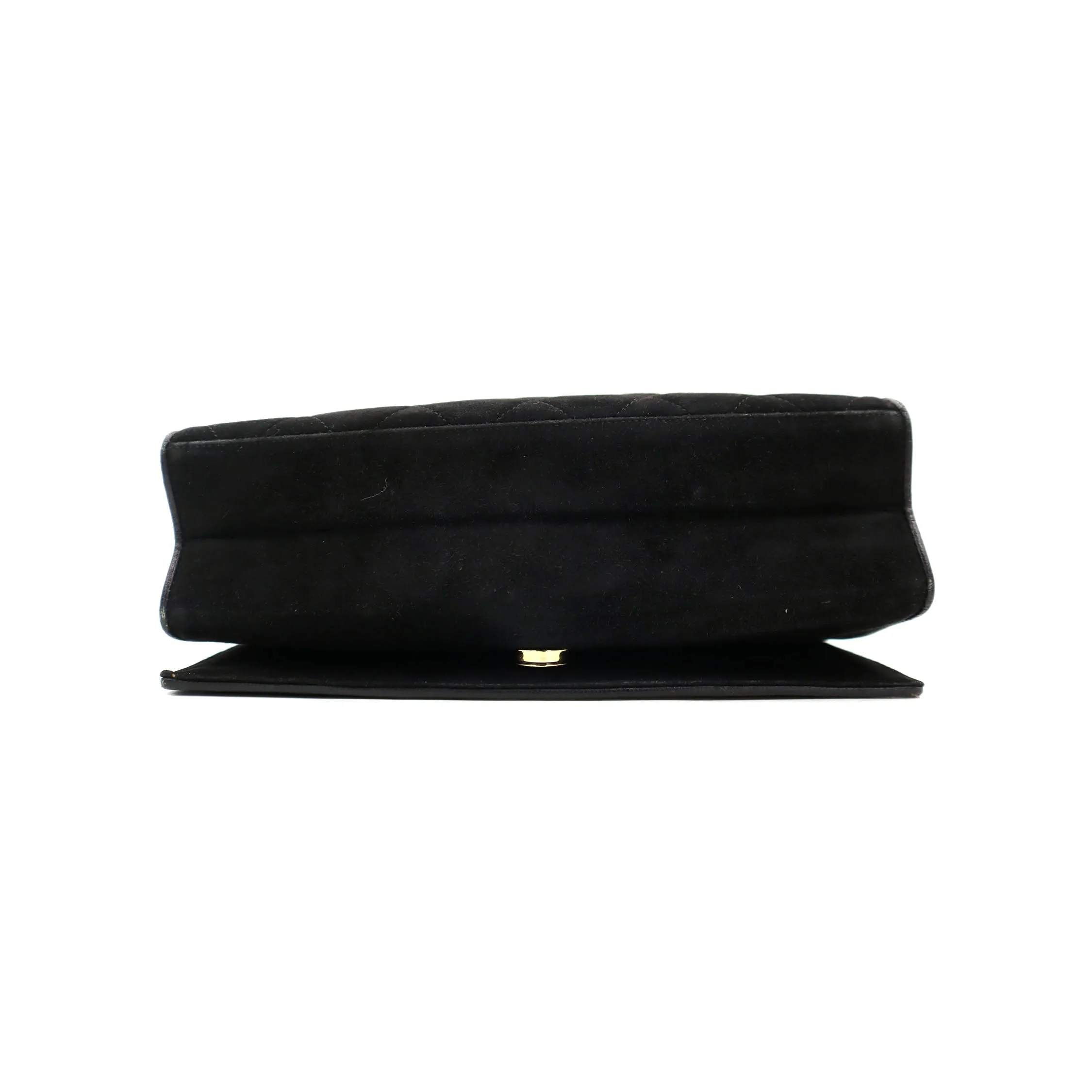 Chanel Suede Quilted Full Flap Chain Shoulder Bag 1149684