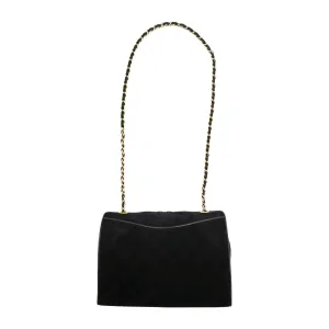 Chanel Suede Quilted Full Flap Chain Shoulder Bag 1149684