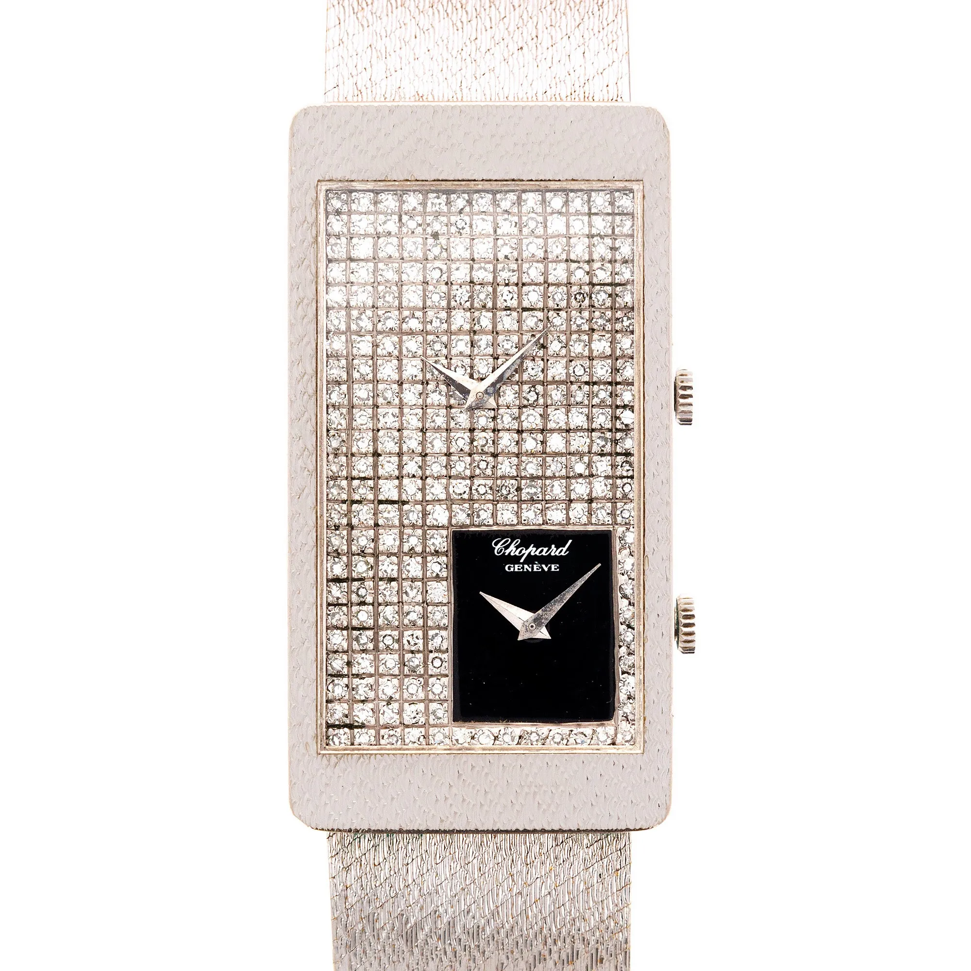 Chopard White Gold Onyx & Diamond Watch, by Kutchinsky