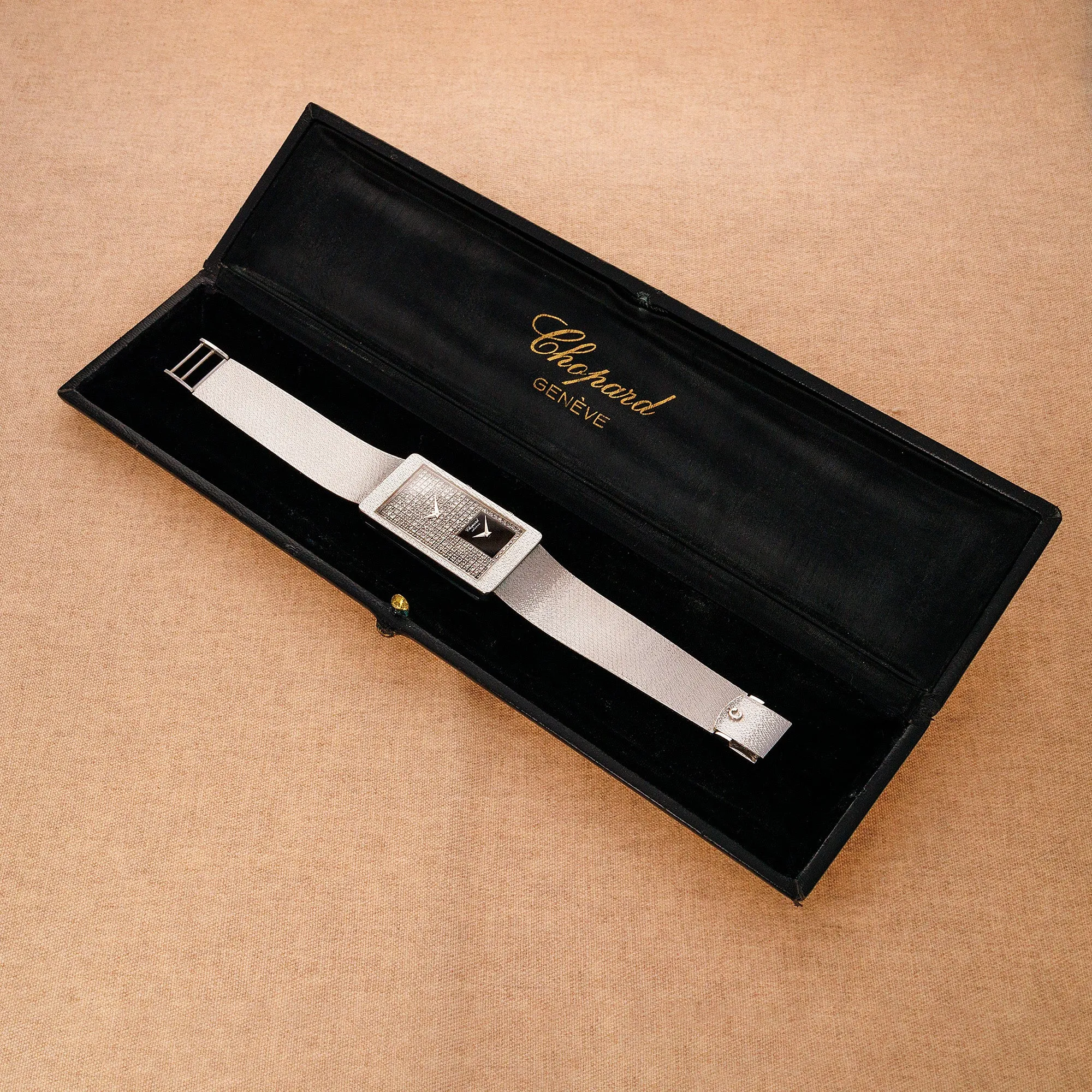 Chopard White Gold Onyx & Diamond Watch, by Kutchinsky