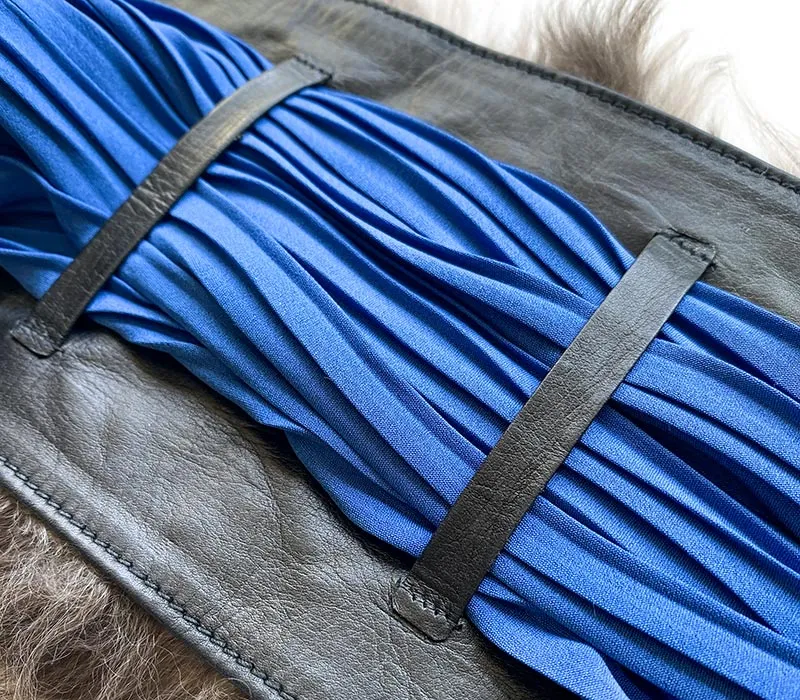 Cleo Fur and Leather Scarf