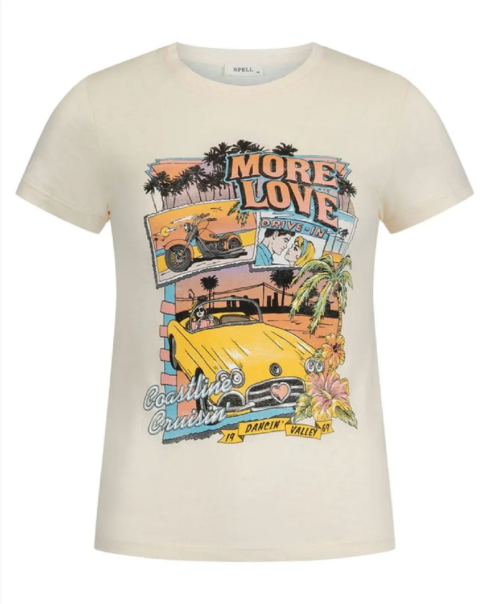 Coastline Cruisin' Shrunken Tee Vintage Cream