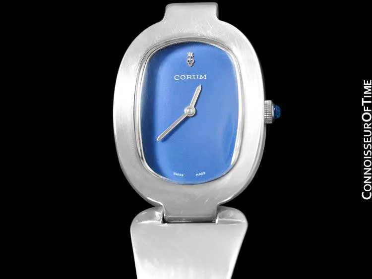 Corum "Love Bond" Ladies Vintage Bangle Bracelet Watch - Sterling Silver