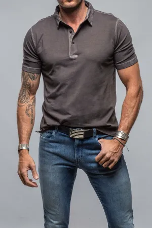 Cruz Cotton Polo in Basalt