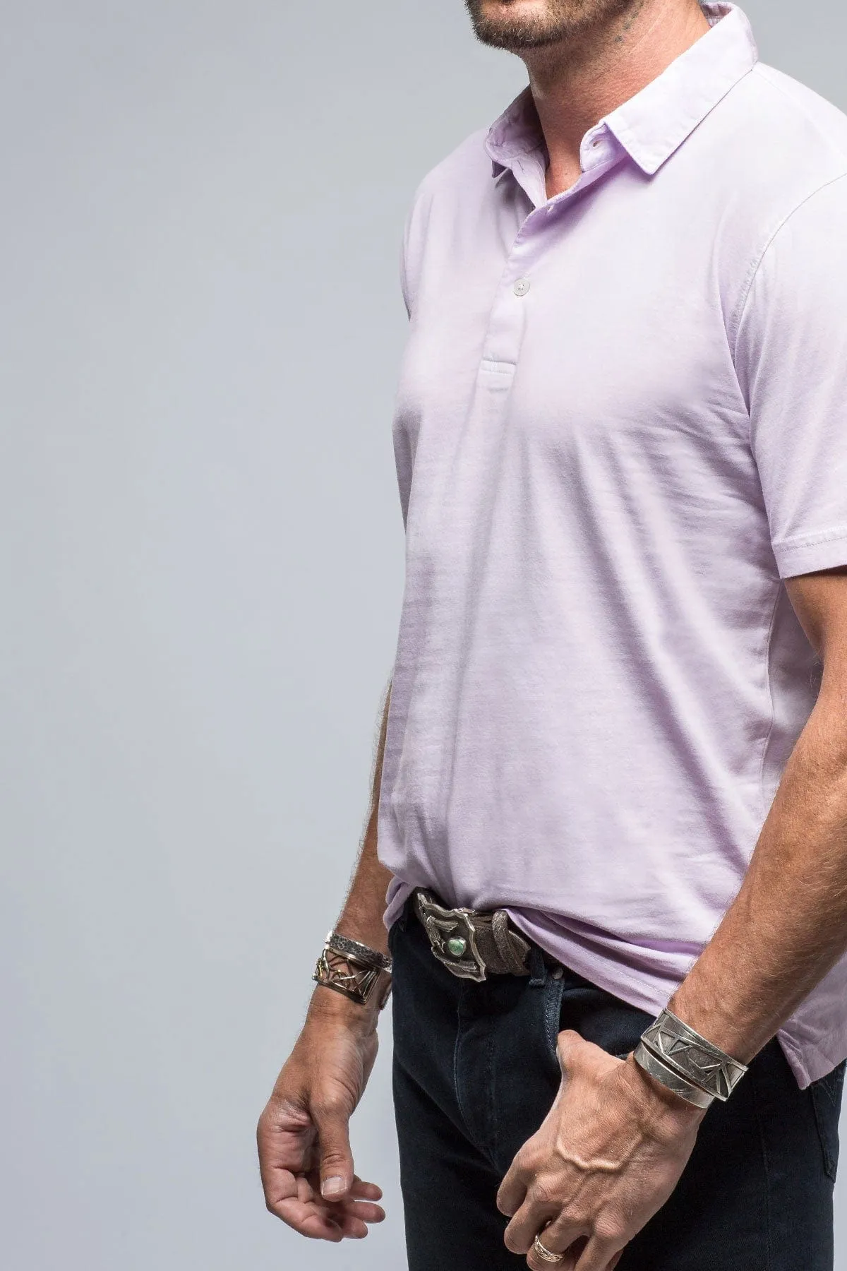 Cruz Cotton Polo in Lilac