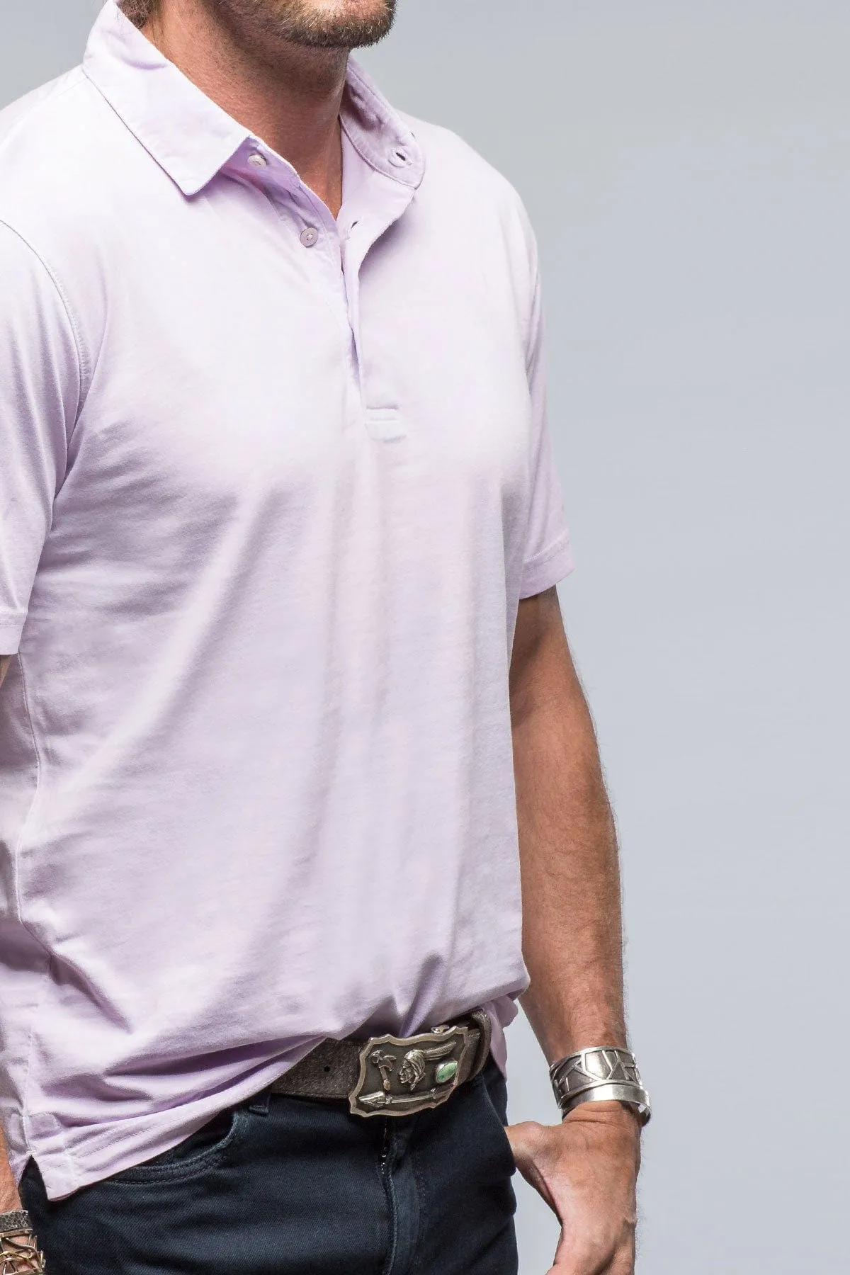 Cruz Cotton Polo in Lilac