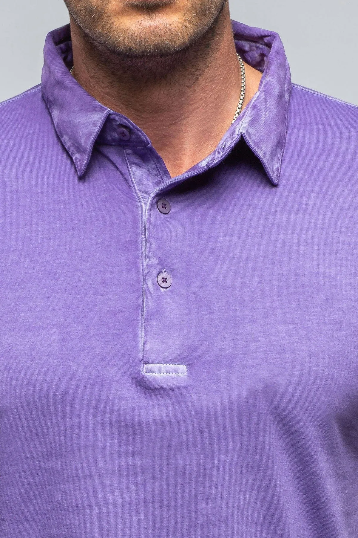 Cruz Cotton Polo in Purple