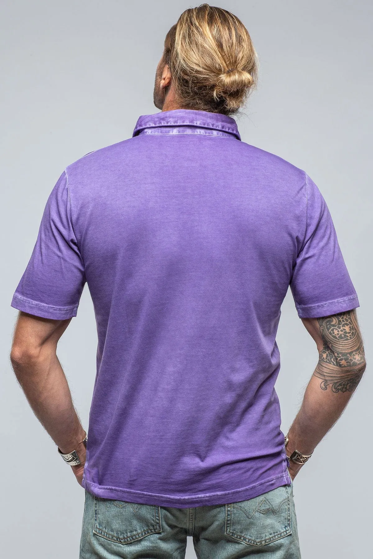 Cruz Cotton Polo in Purple