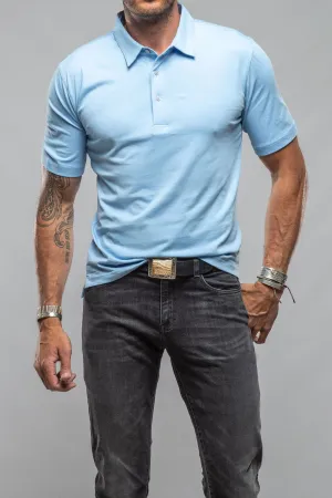Cruz Cotton Polo in Sky Blue