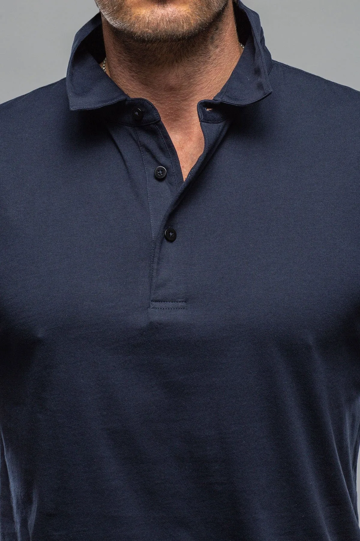 Cruz Cotton Polo in True Navy