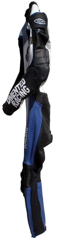 Custom Perrini Fusion Motorcycle Leather Racing Suit with Hump Personal Name and Number