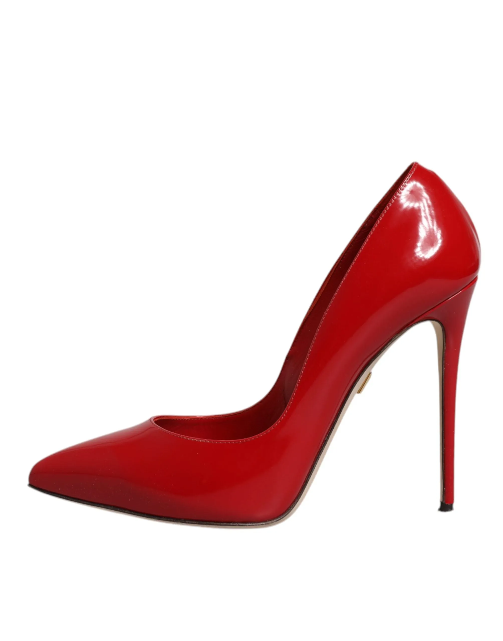 Dolce&Gabbana Women Red Pumps Patent Leather Stiletto High Heel Shoes Size EU 38