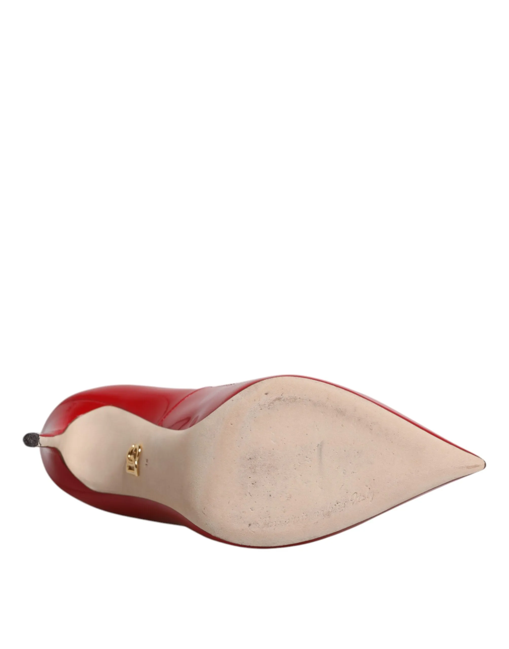 Dolce&Gabbana Women Red Pumps Patent Leather Stiletto High Heel Shoes Size EU 38