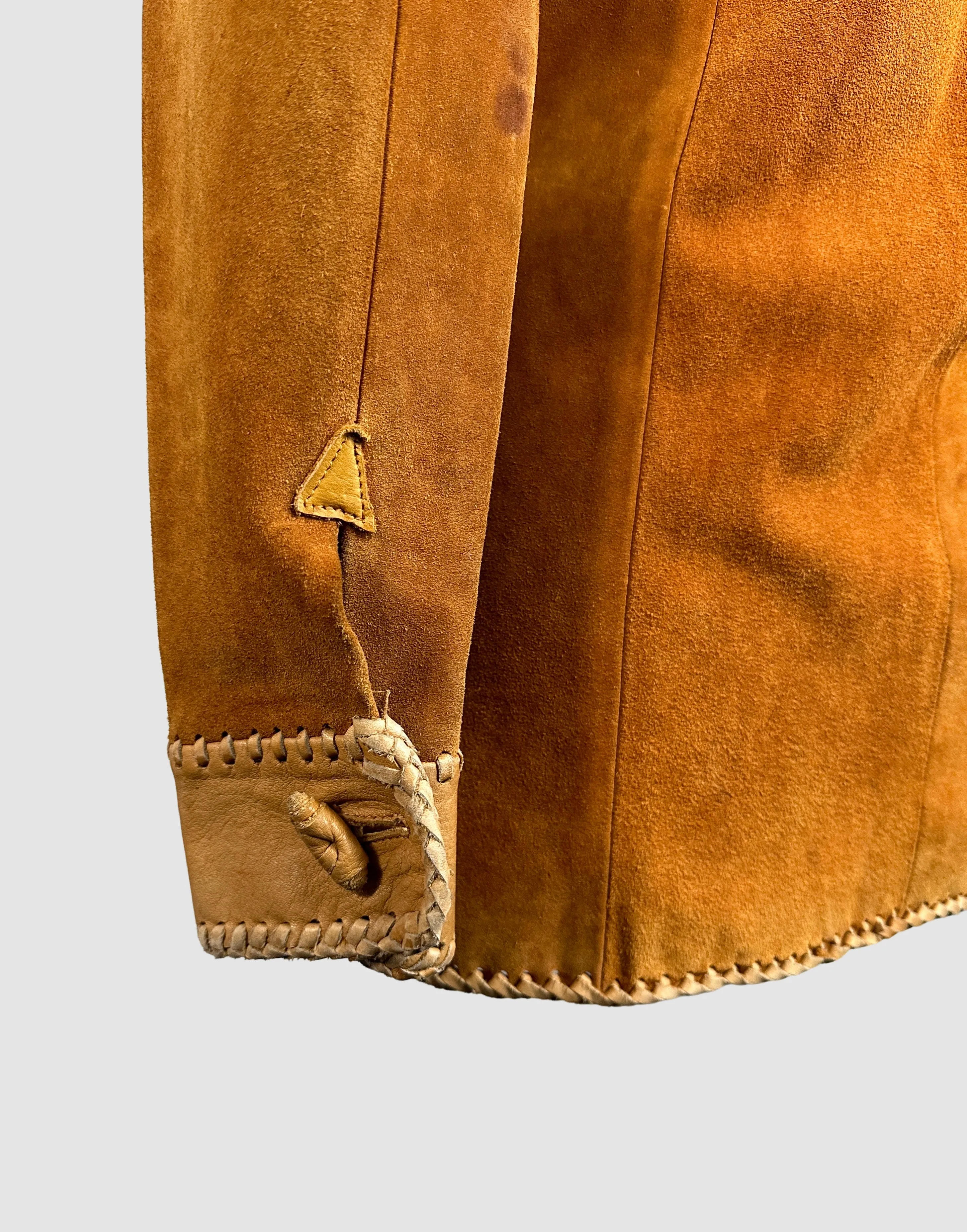 EARTHWAYS 70s Leather & Suede Hippie Jacket  • 40 Medium