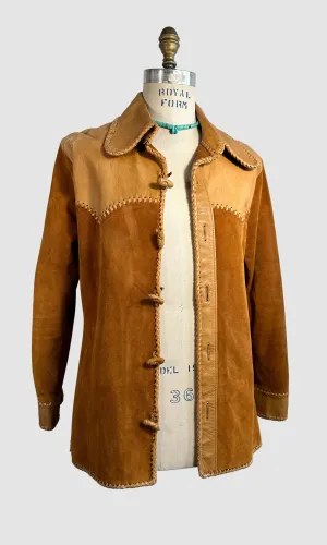 EARTHWAYS 70s Leather & Suede Hippie Jacket  • 40 Medium