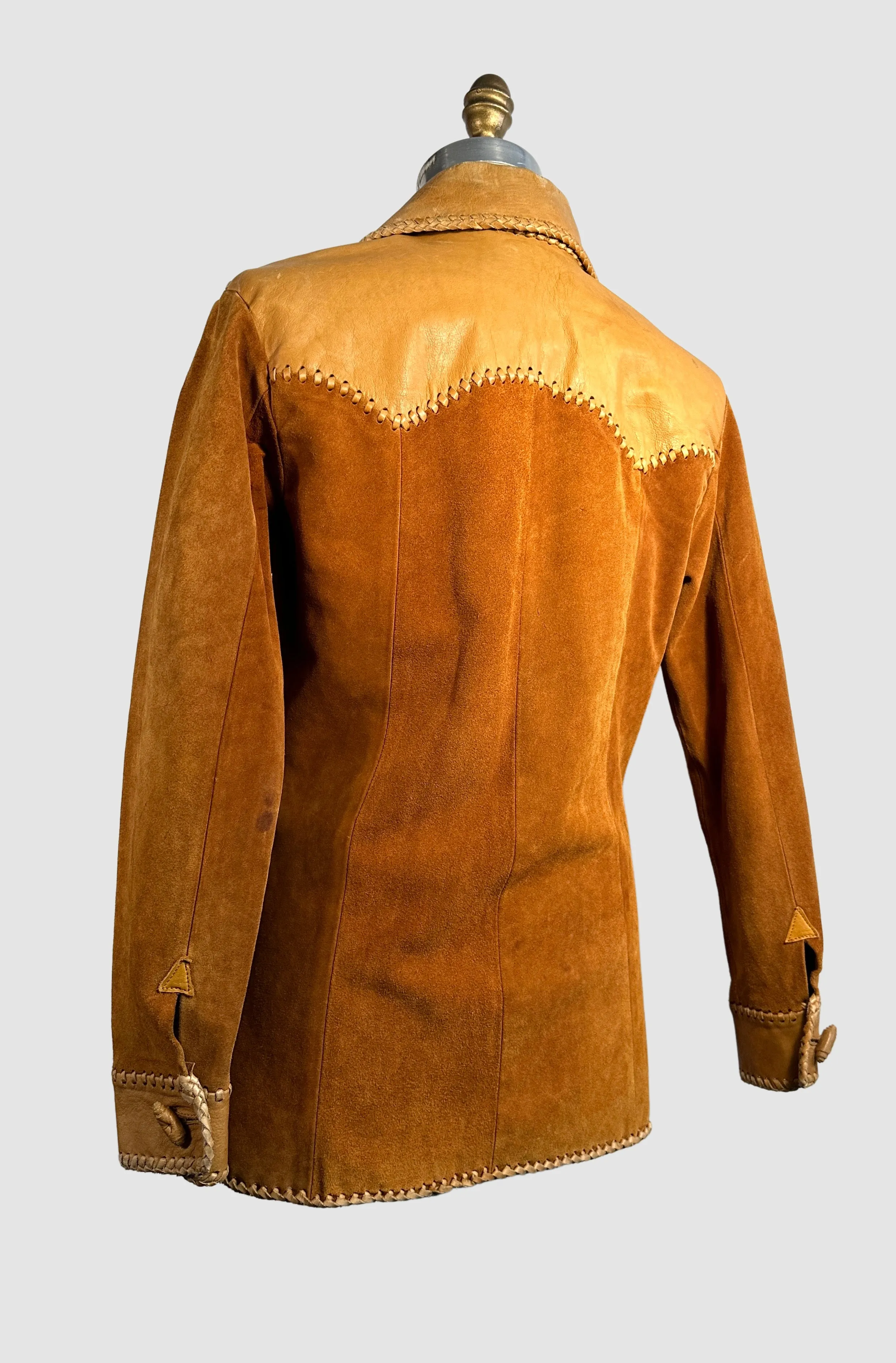 EARTHWAYS 70s Leather & Suede Hippie Jacket  • 40 Medium