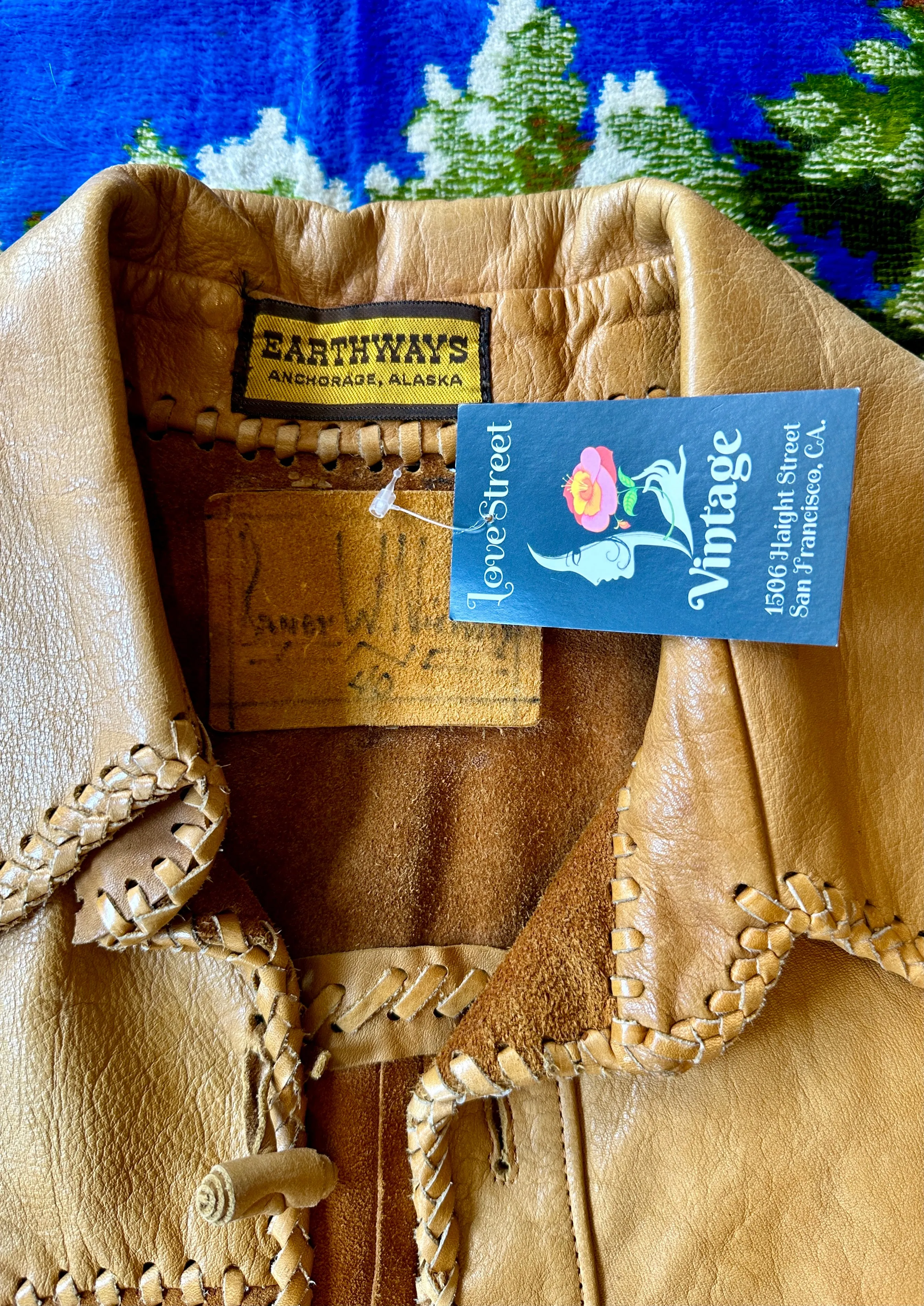 EARTHWAYS 70s Leather & Suede Hippie Jacket  • 40 Medium