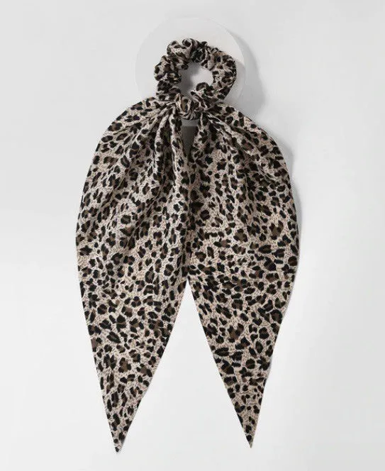 Fabric Scrunchie Print Scarf Ponytail Holder