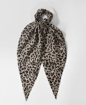 Fabric Scrunchie Print Scarf Ponytail Holder