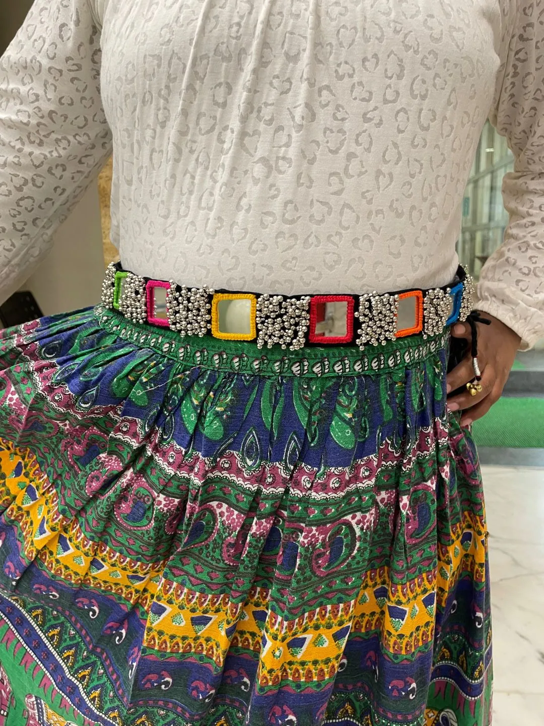 Fabric Waist-Belt Multi-Color Embroidery Mirror Work Banjara Kamar-Bandh