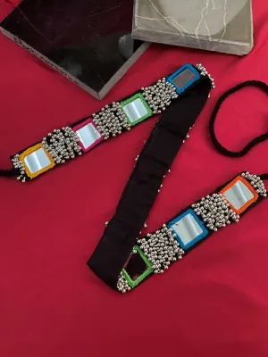 Fabric Waist-Belt Multi-Color Embroidery Mirror Work Banjara Kamar-Bandh