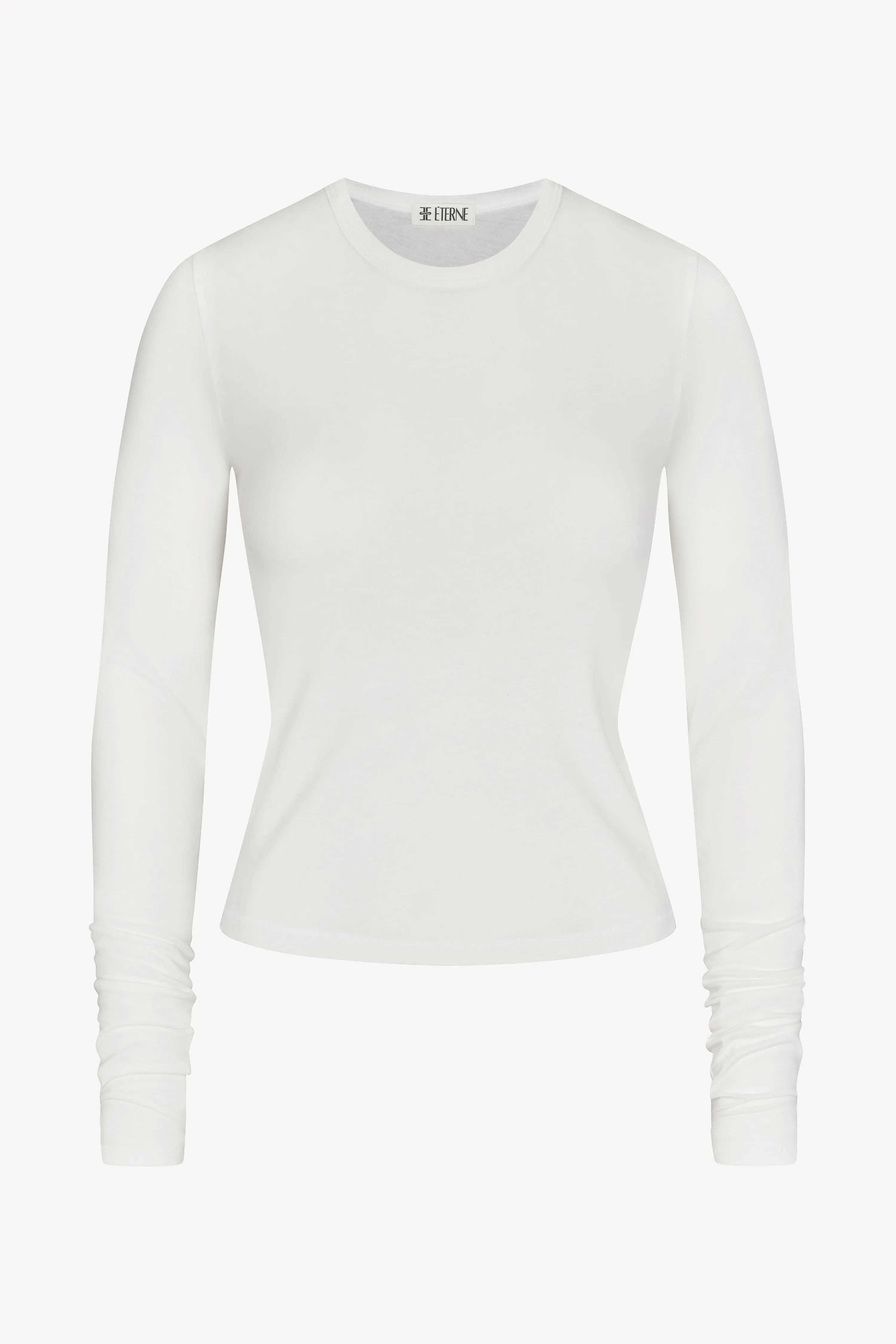 FITTED CREWNECK LONG SLEEVE T-SHIRT