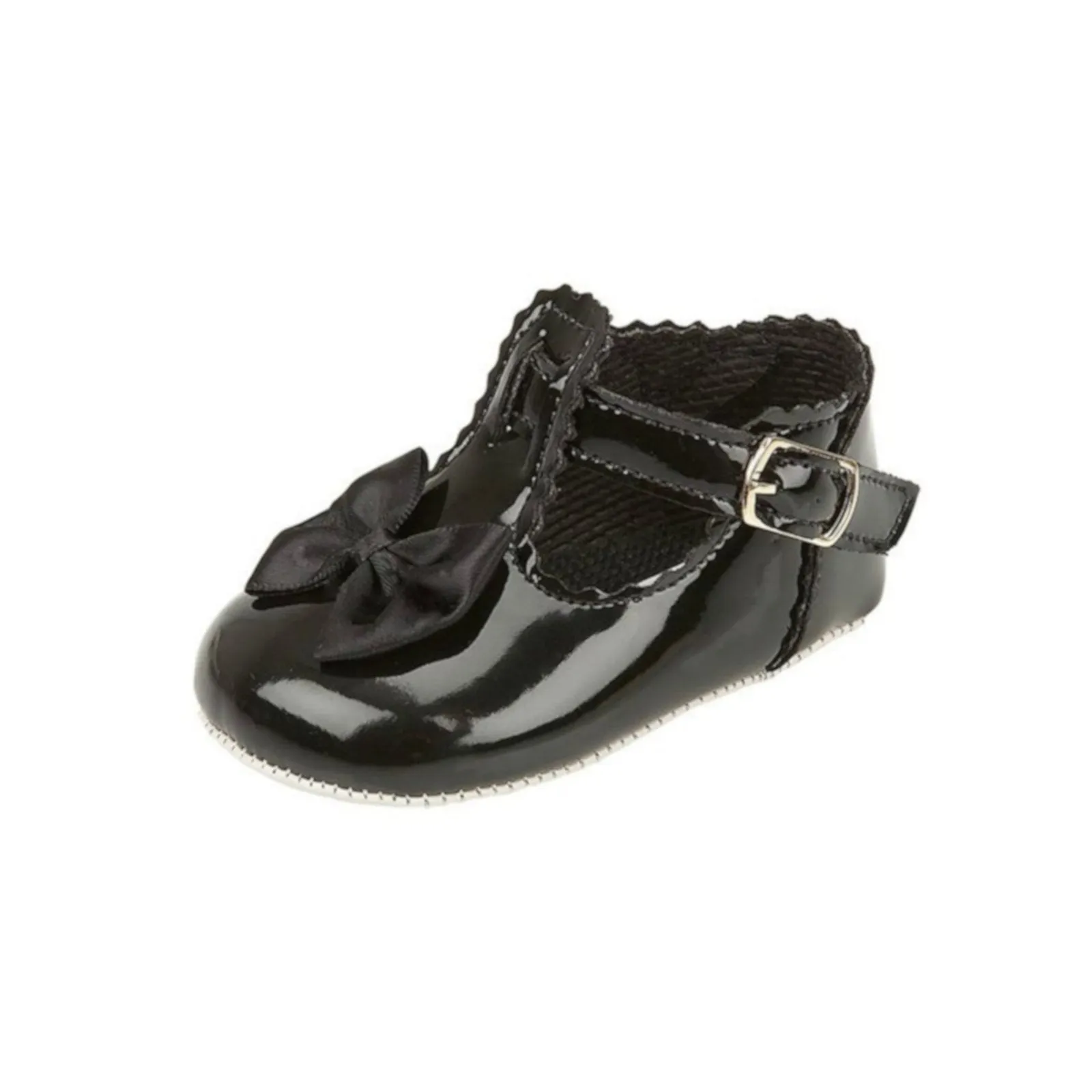 Girls T-Bar Bow & Buckle Shoes