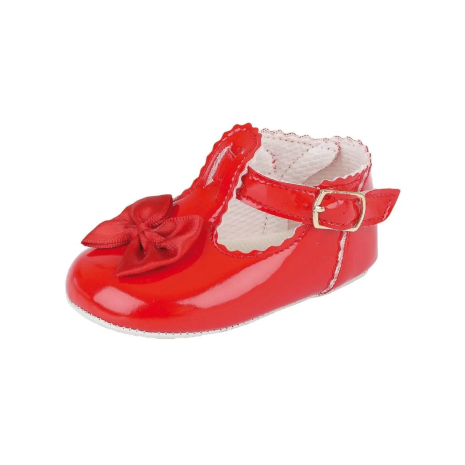 Girls T-Bar Bow & Buckle Shoes
