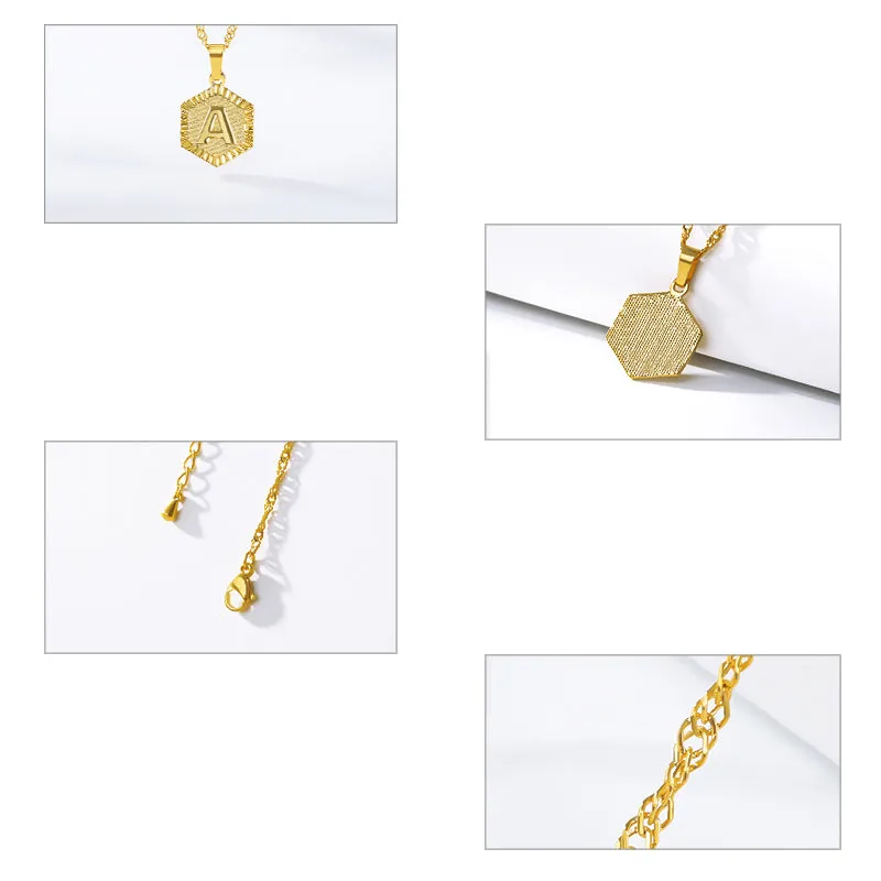 Gold Initial Pendant Necklace