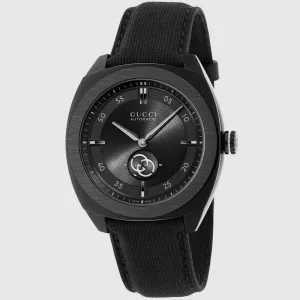 Gucci Interlocking 41mm Black PVD Men's Watch YA142330